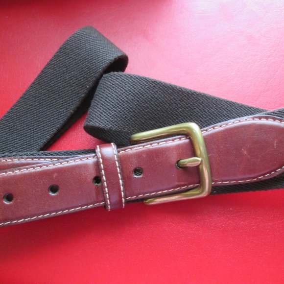 L.L. Bean Accessories Ll Bean Mens Leathercanvas 46 Belt Poshmark